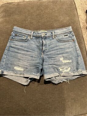 GAP Light Blue Distressed Jean Shorts
